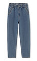 Jeans Baggy Paper Bag Cropped,AZUL CIELO